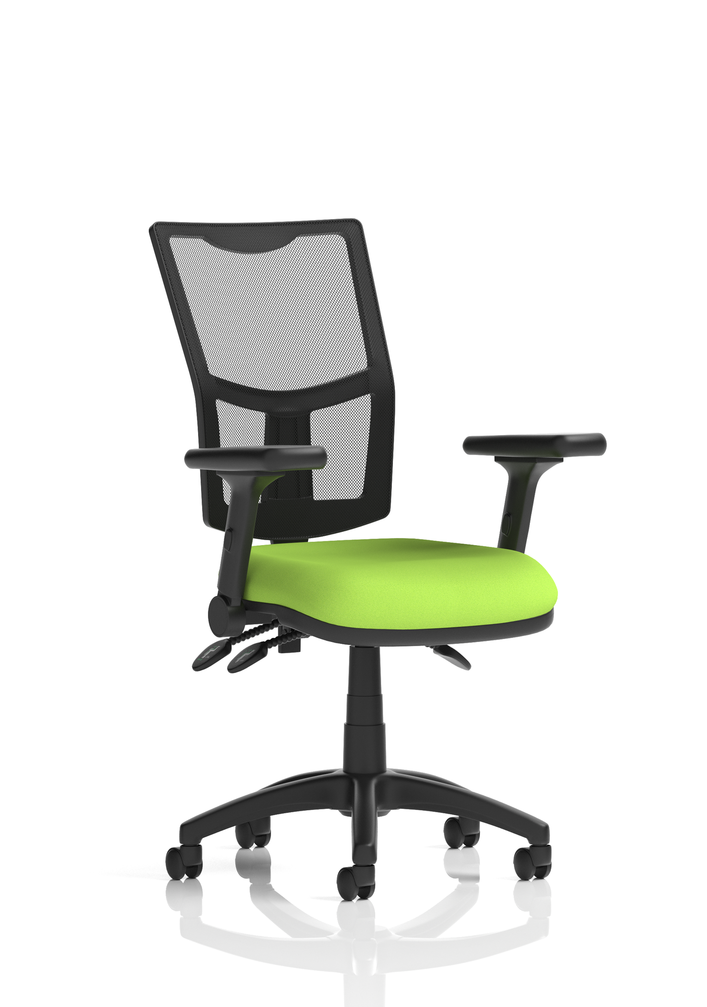 Image For Denver High Mesh Back Black Task Operator Office Chair with Arms