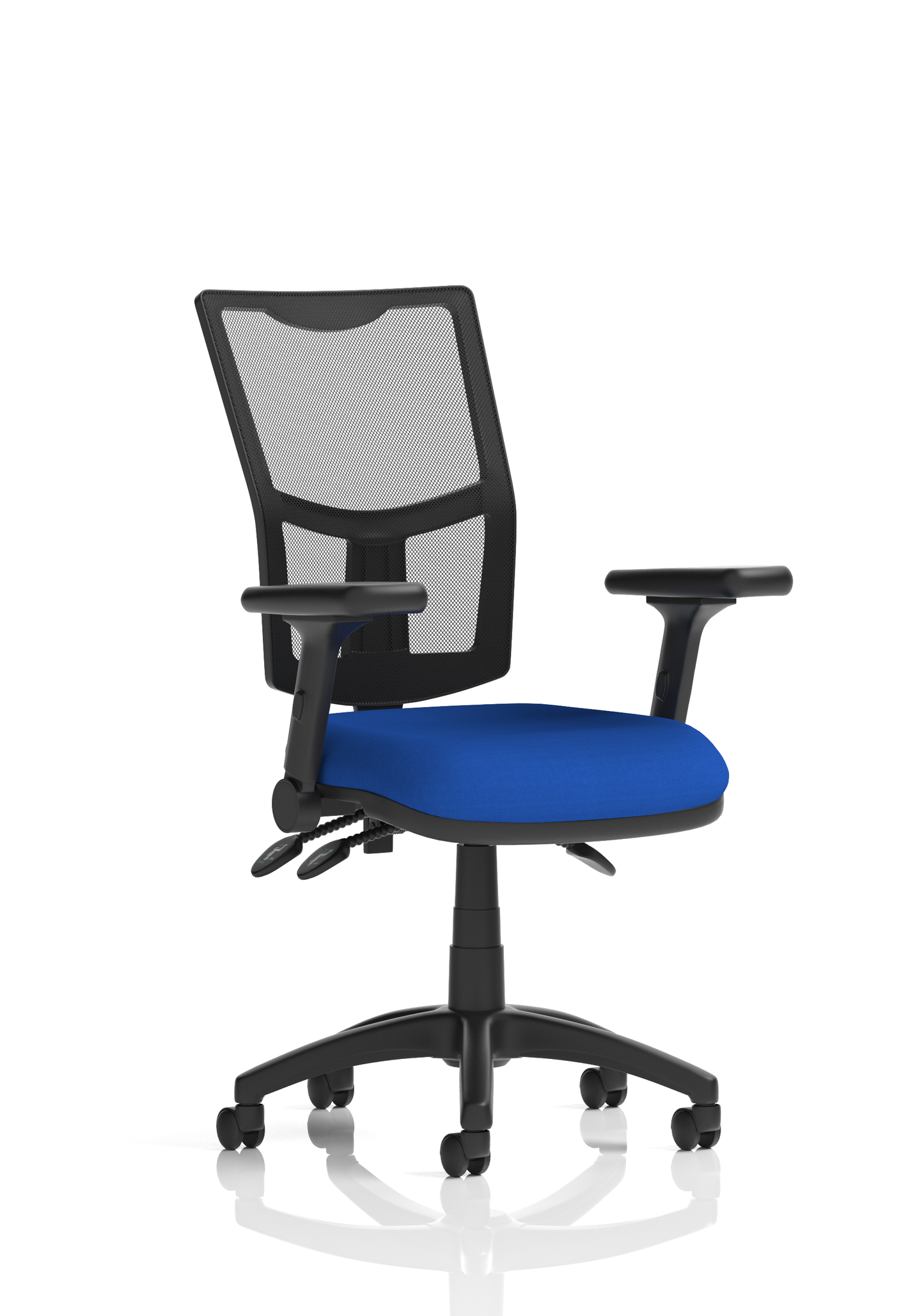 Image For Denver High Mesh Back Black Task Operator Office Chair with Arms