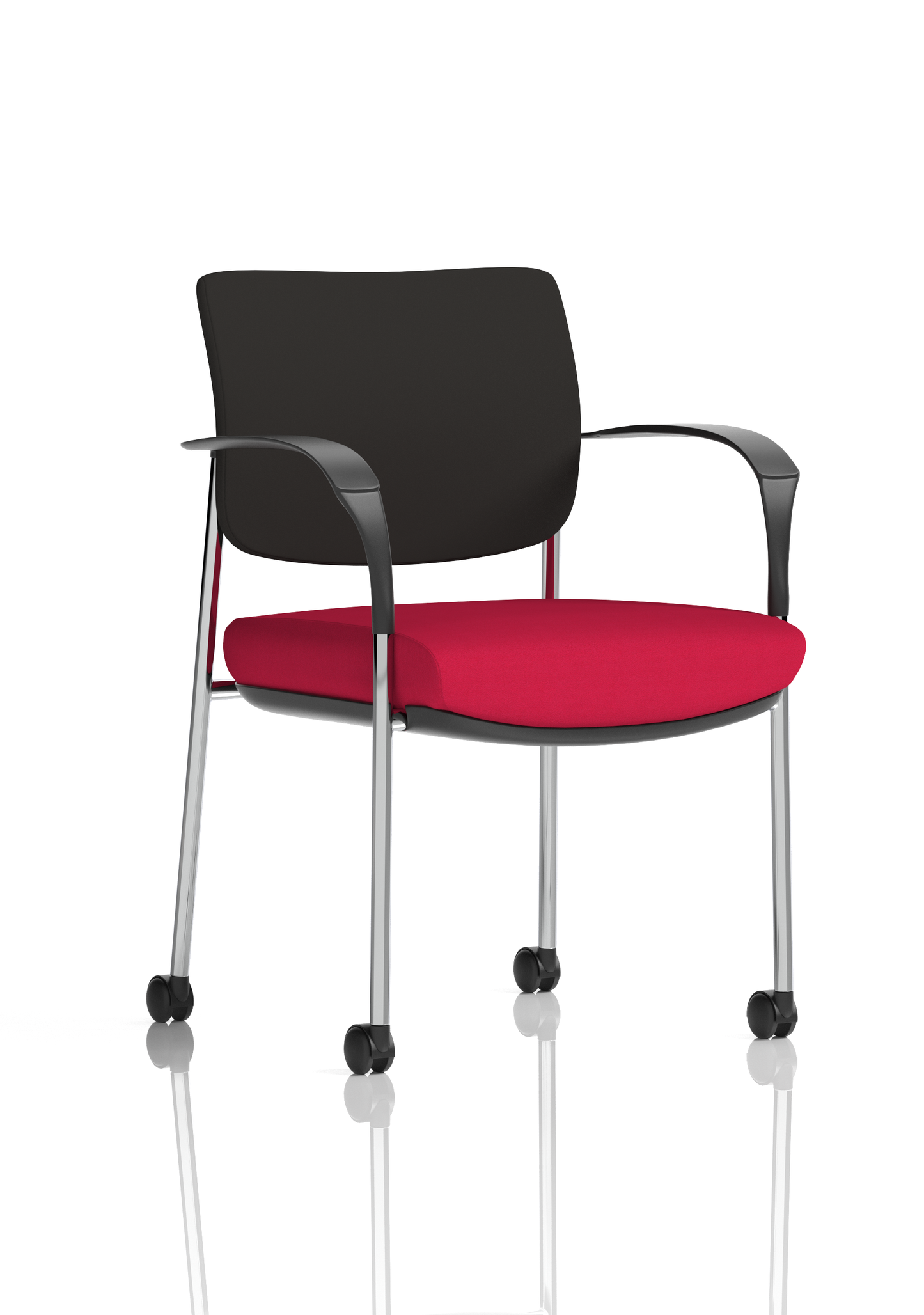 Brunswick Deluxe Medium Back Stacking Visitor Office Chair with Arms with Castors Bespoke - ChairwayUKHome Office ChairKCUP2097Image ForBrunswick Deluxe Medium Back Stacking Visitor Office Chair with Arms with Castors Bespoke