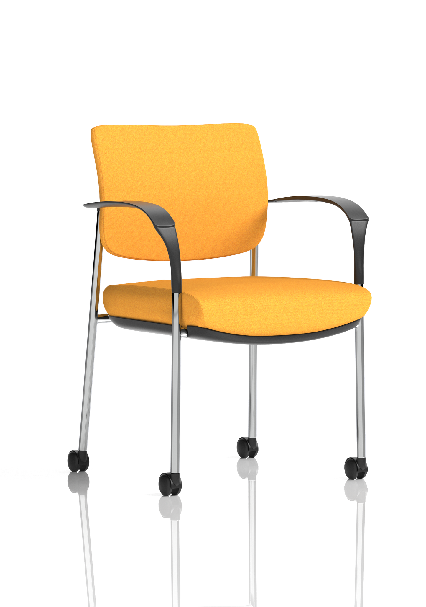 Brunswick Deluxe Medium Back Stacking Visitor Office Chair with Arms with Castors Bespoke - ChairwayUKHome Office ChairKCUP2117Image ForBrunswick Deluxe Medium Back Stacking Visitor Office Chair with Arms with Castors Bespoke