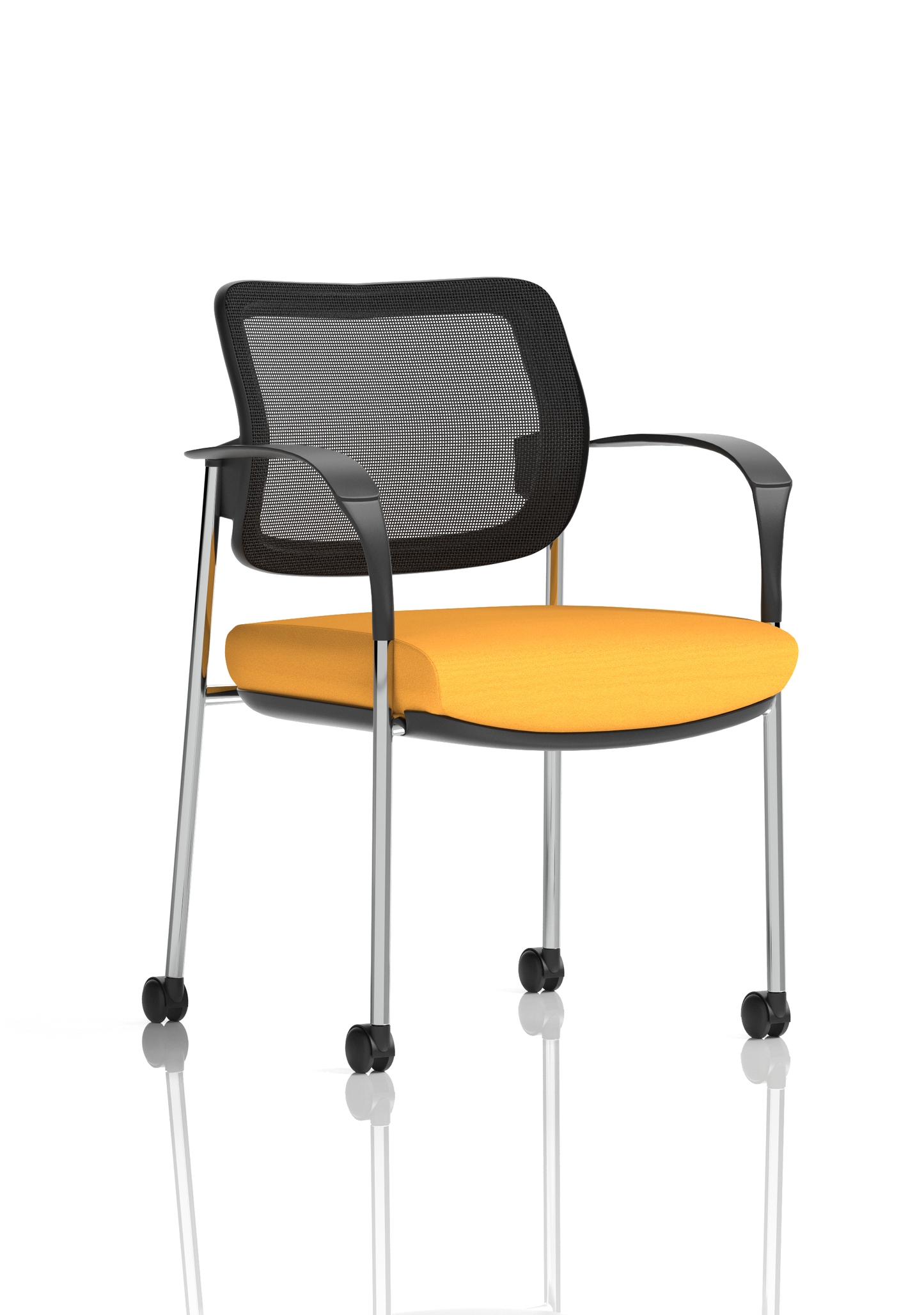 Brunswick Deluxe Medium Back Stacking Visitor Office Chair with Arms with Castors Bespoke - ChairwayUKHome Office ChairKCUP2133Image ForBrunswick Deluxe Medium Back Stacking Visitor Office Chair with Arms with Castors Bespoke