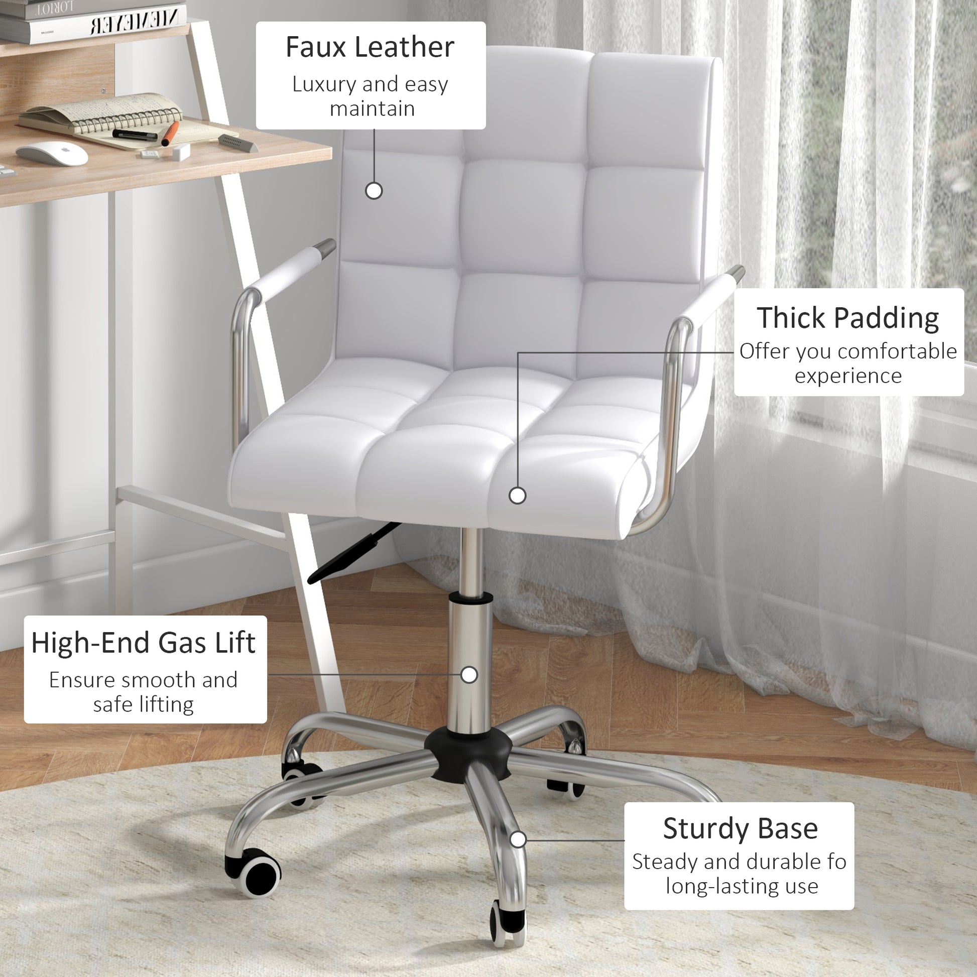 Homcom Office Chair and Desk Set - Homcom Office Chair | Chairway Uk