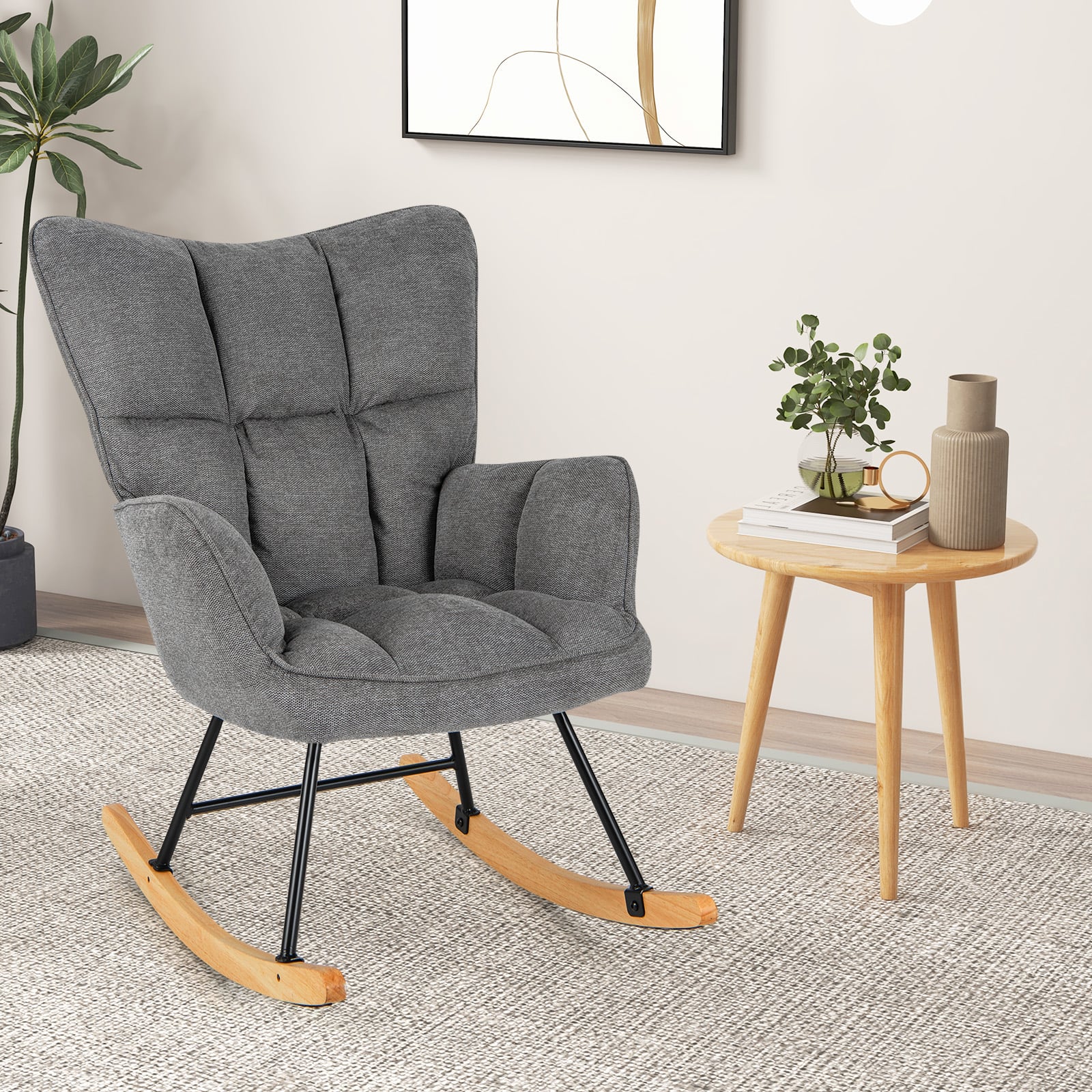 Linen_Nursery_Rocking_Chair_Modern_Rocking_Accent_Chair_with_High_Backrest_Grey-Lifestyle0LivingRoom