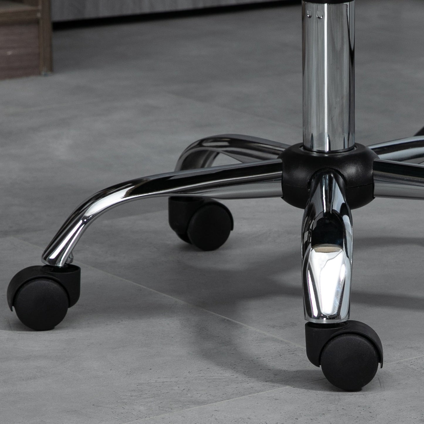 Vinsetto Computer Desk Chair, Mesh Office Chair with Adjustable Height and Swivel Wheels, Armless Study Chair