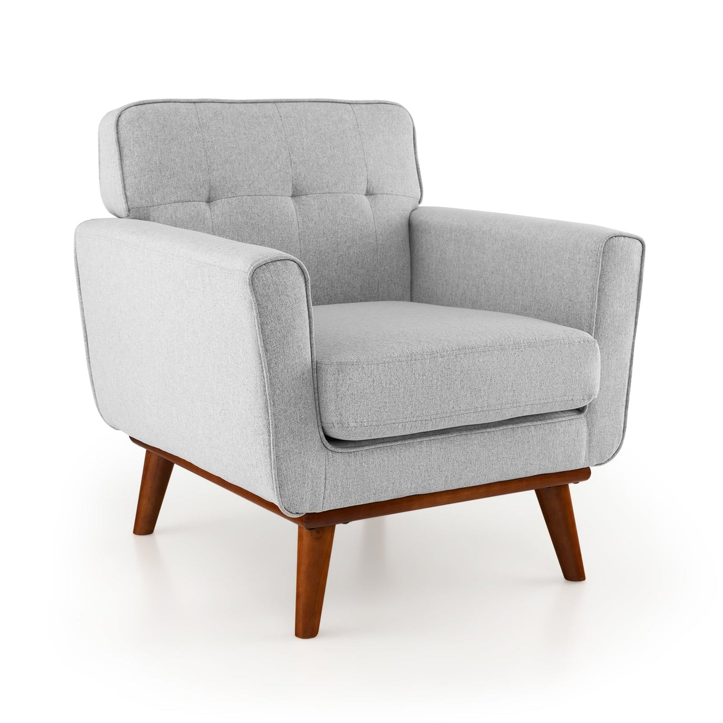 Modern Accent Armchair with Removable Padded Seat Cushion