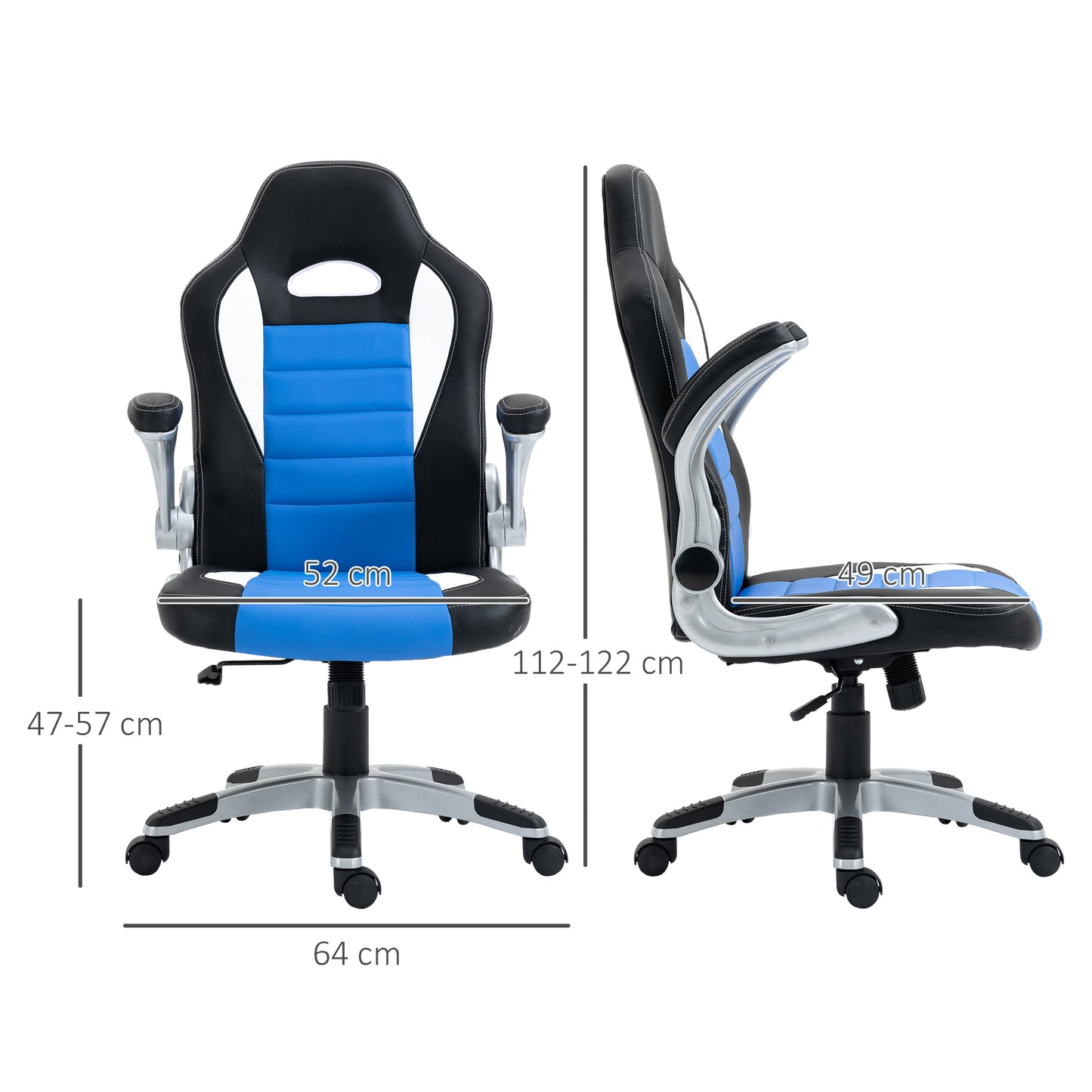 Homcom Racing Gaming Chair - Leather Computer Desk Chair | ChairwayUK