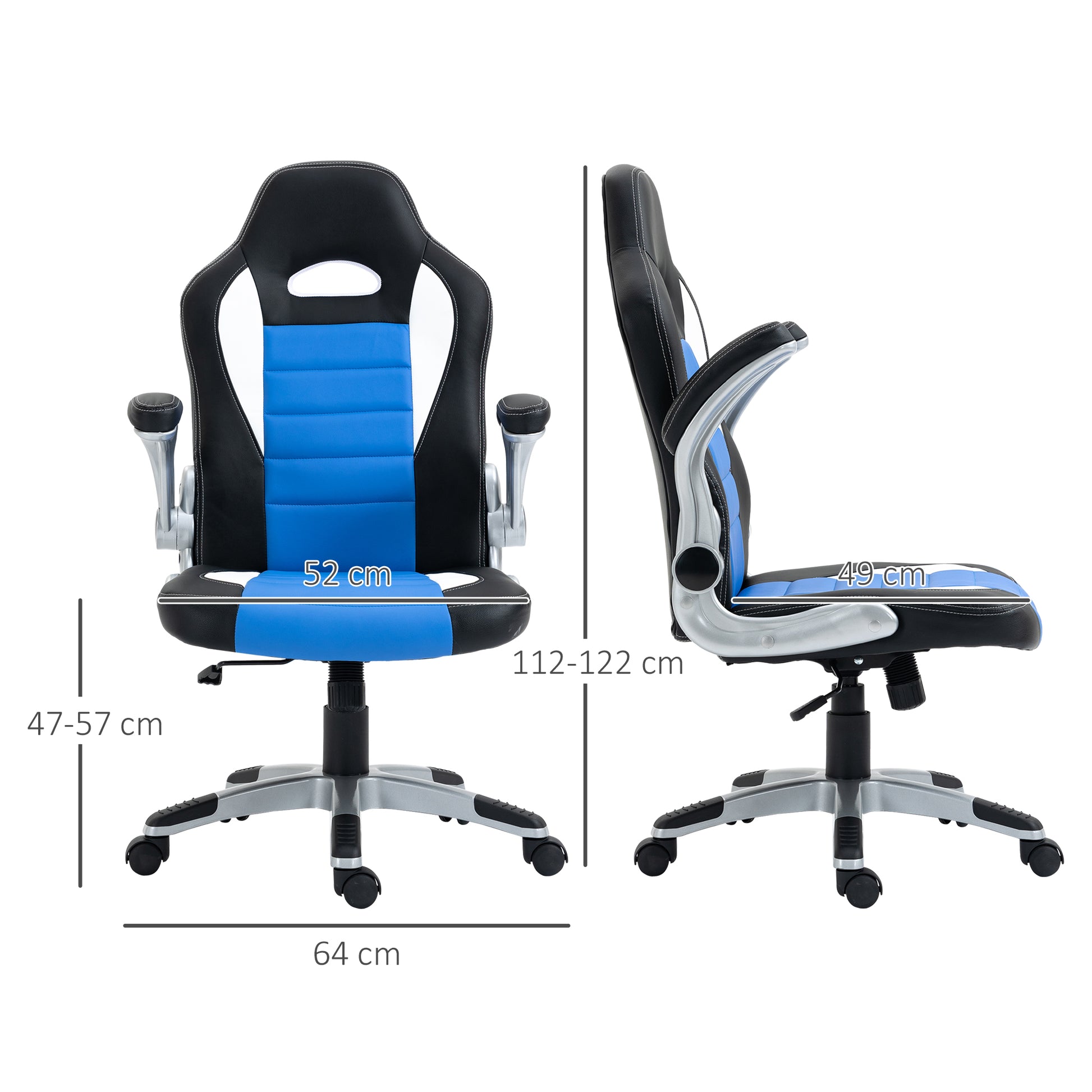 Homcom Racing Gaming Chair - Leather Computer Desk Chair | ChairwayUK