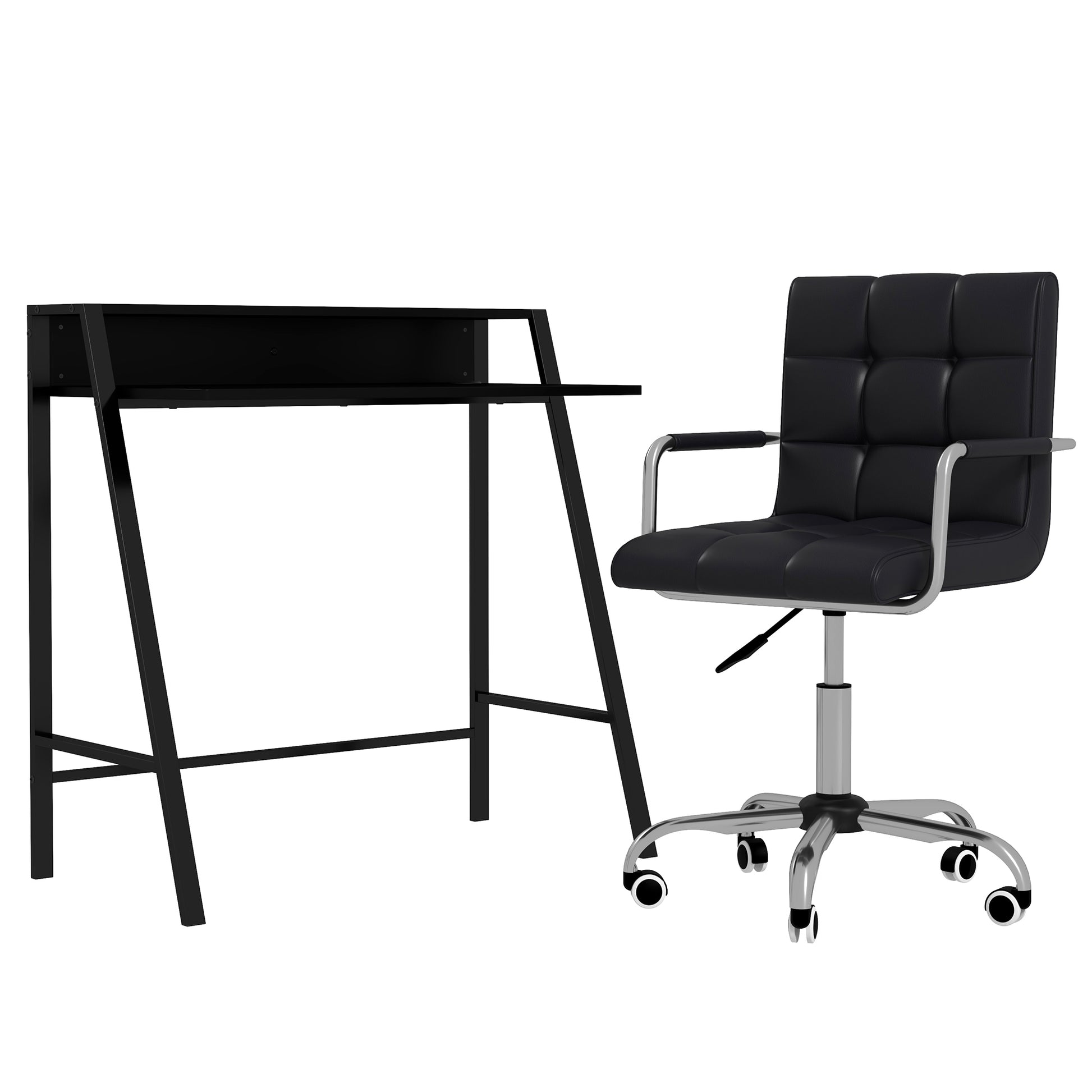 Office Chair and Computer Desk Set