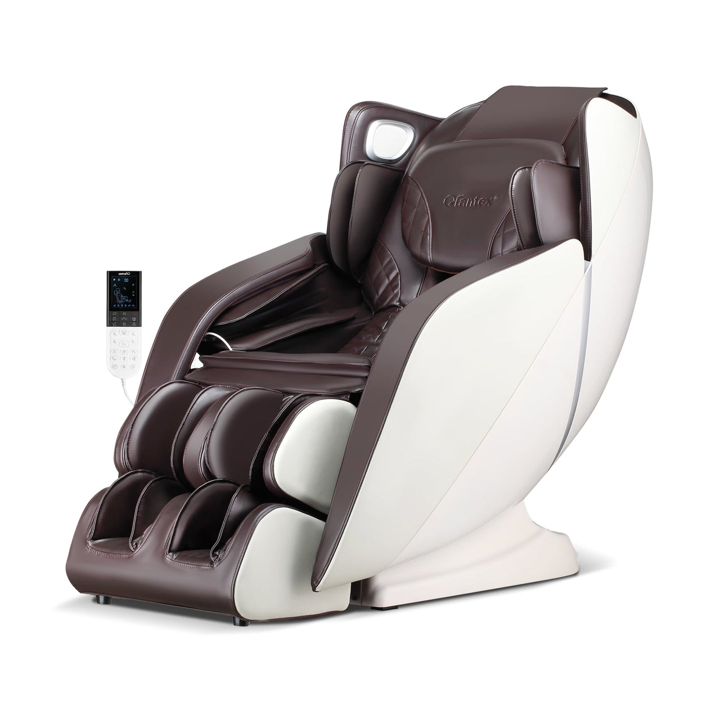 Full Body Zero Gravity SL Track Electric Shiatsu Massage Chair-Grey/Brown - ChairwayUK