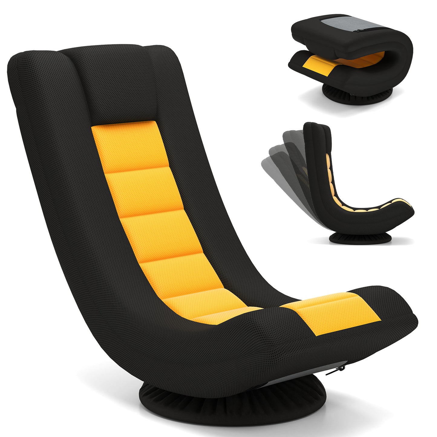 360 Swivel Gaming Chair 4 Position Adjustable Folding Floor Sofa - ChairwayUK