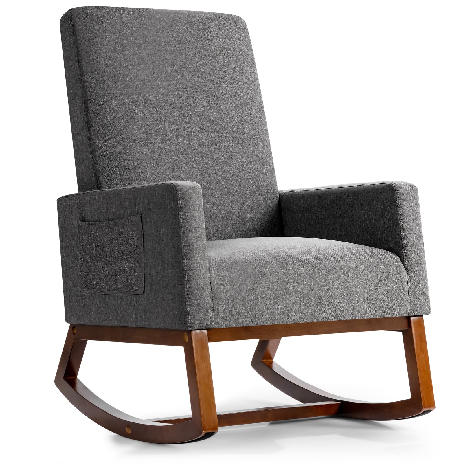 Upholstered Fabric Armchair Grey Main 