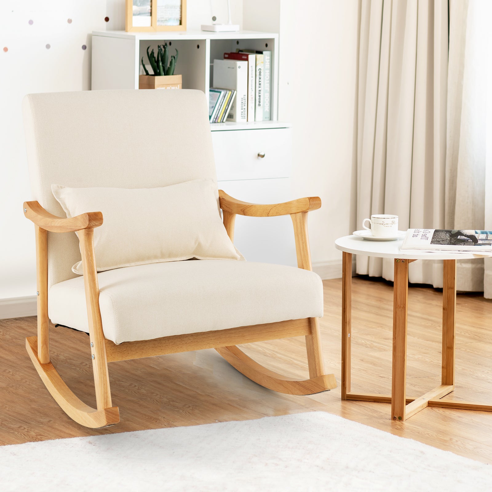 Upholstered_Rocking_Chair_Modern_Rocker_with_Rubber_Wood_Frame-Beige-Lifestyle-Livingroom