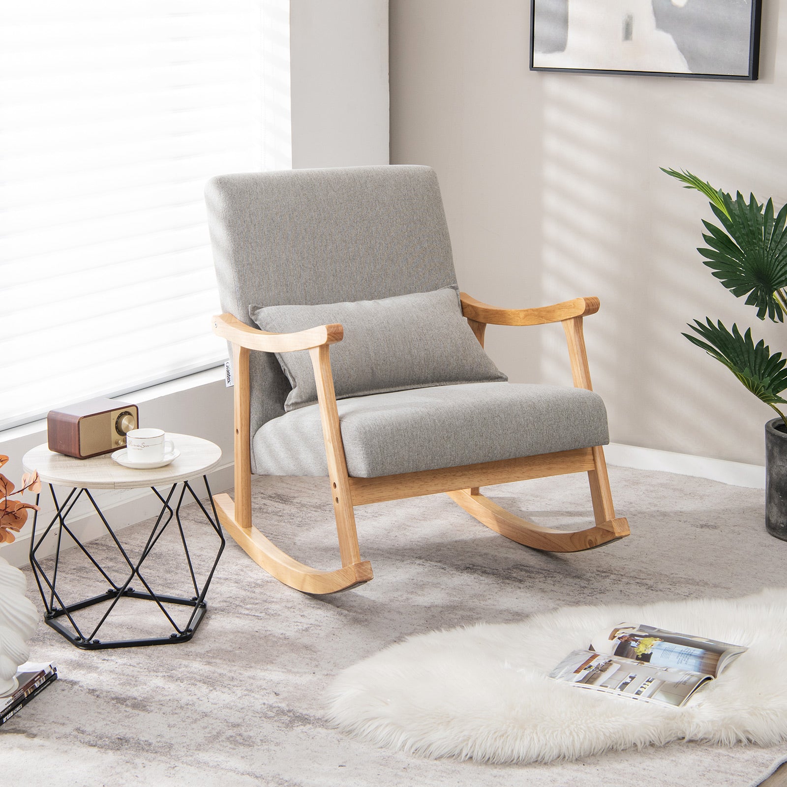 Upholstered_Rocking_Chair_Modern_Rocker_with_Rubber_Wood_Frame-Lifestyle_livingRoom
