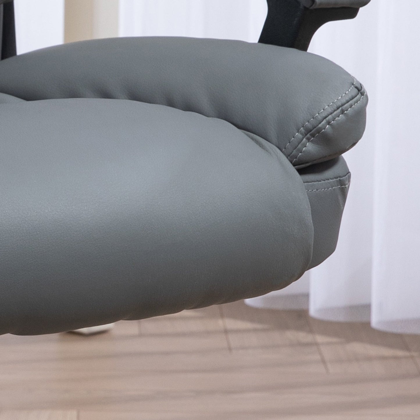 Vinsetto Office Chair, Faux Leather Computer Desk Chair, Mid Back Executive Chair with Adjustable Height and Swivel Rolling Wheels