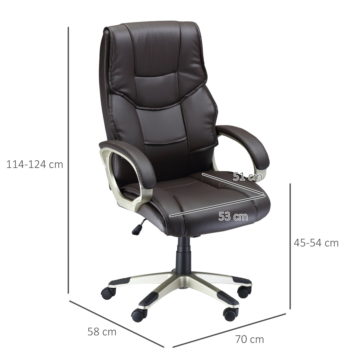 Homcom Office Chair - Desk Chair with Faux | ChairwayUK