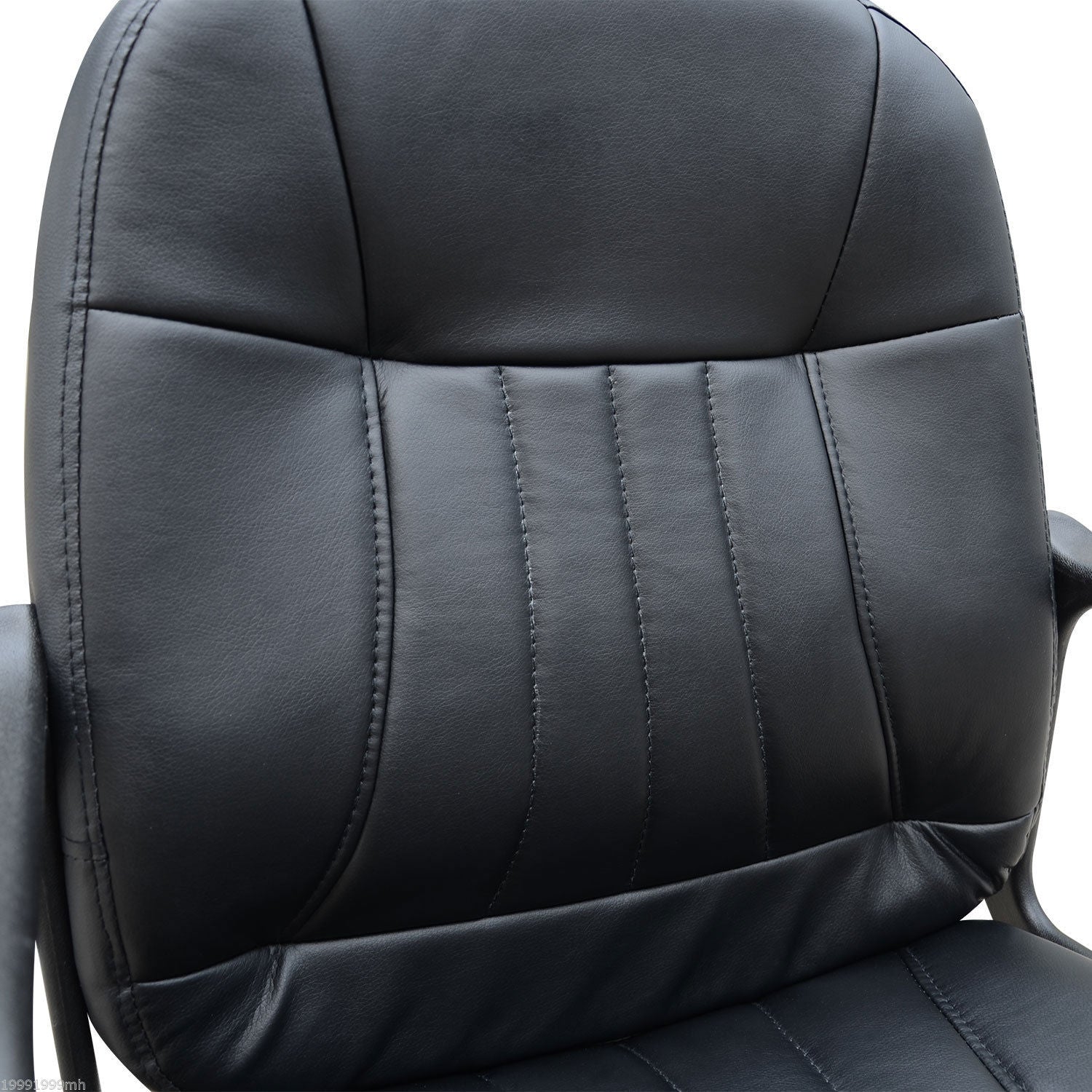 Image for HOMCOM Swivel Executive Office Chair PU Leather Computer Desk Chair Office Furniture Gaming Seater - Black