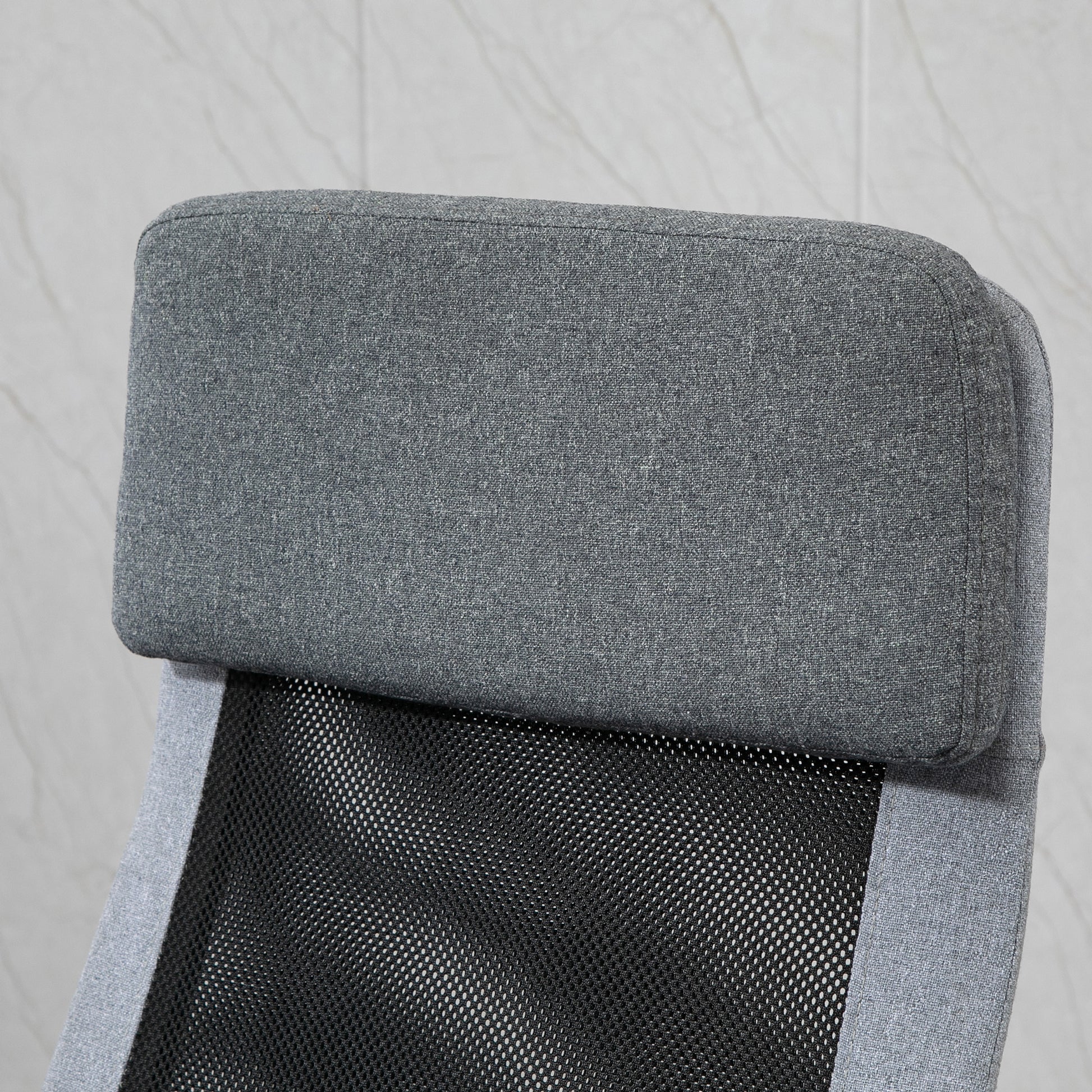 Image for Vinsetto Office Chair Linen-Feel Mesh Fabric High Back Swivel Computer Task Desk Chair for Home with Arm, Wheels, Grey