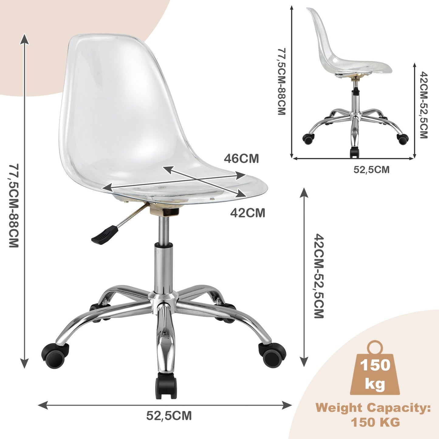 Acrylic Office Chair 