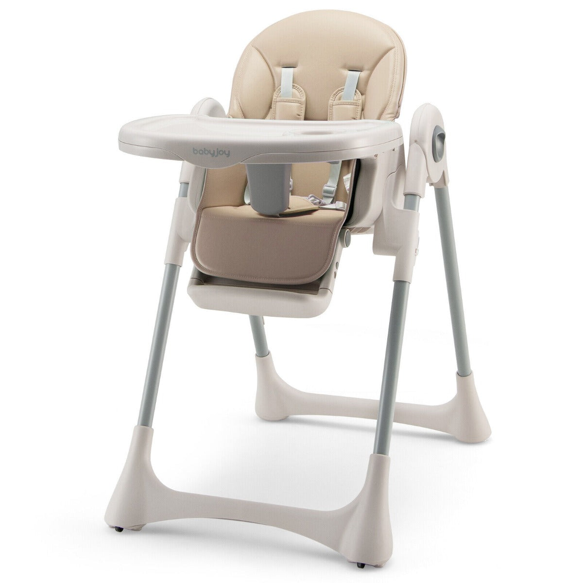 Foldable Convertible Baby High Chair with Adjustable Height and Removable Tray