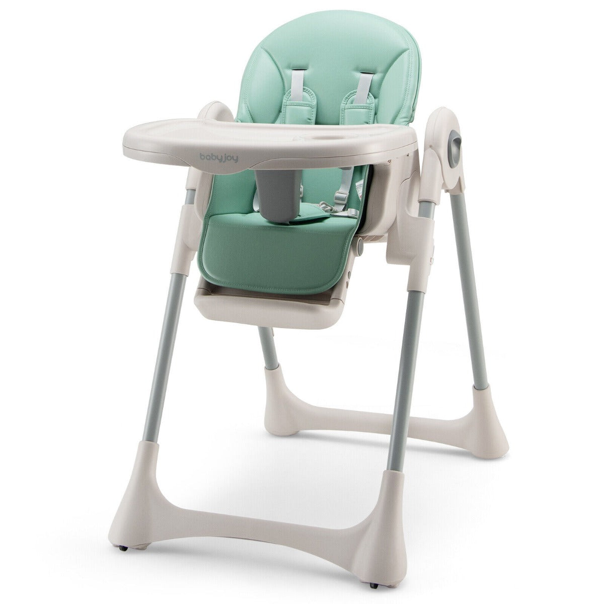 Foldable Convertible Baby High Chair with Adjustable Height and Removable Tray