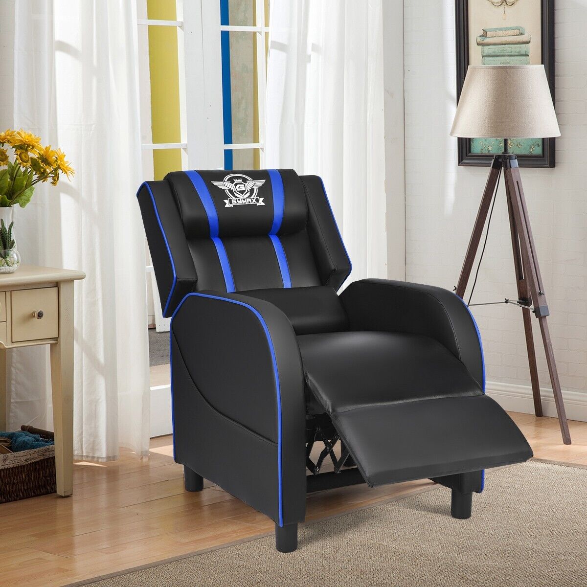 Adjustable Gaming Chair with Footrest Headrest and Lumbar Support - ChairwayUK