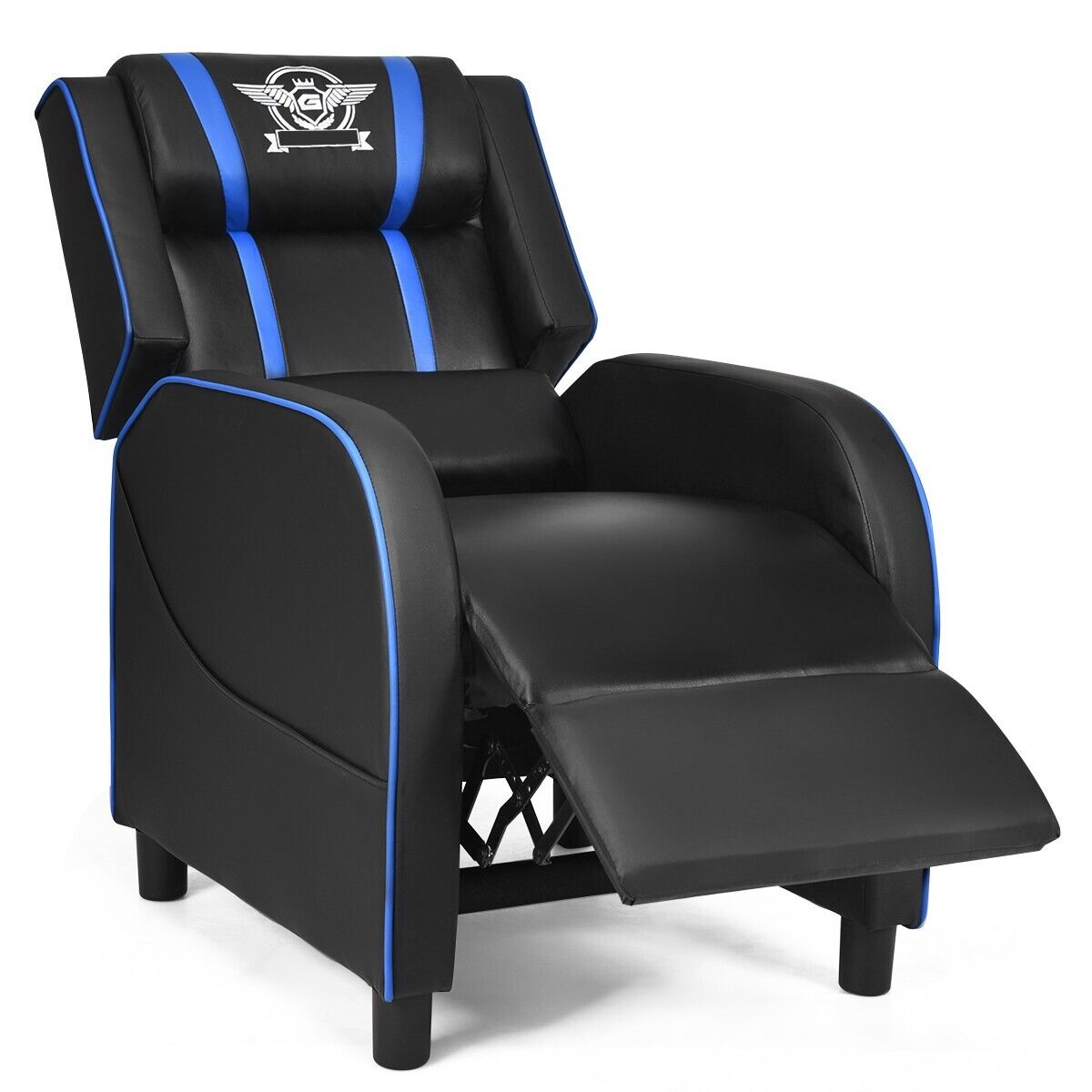 Adjustable Gaming Chair with Footrest Headrest and Lumbar Support - Blue - ChairwayUKGaming ChairHV10006BLLumbar Support Gaming Chair - Best Gaming Chair | ChairwayUK