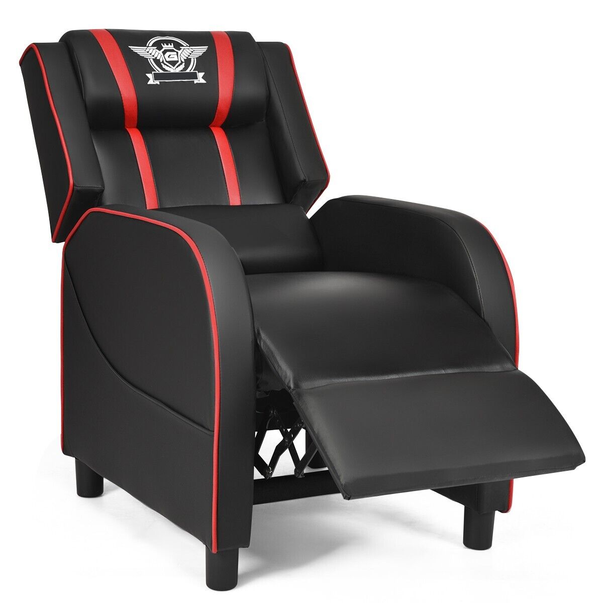 Adjustable Gaming Chair with Footrest Headrest and Lumbar Support - Red - ChairwayUKGaming ChairHV10006REBest Gaming Chair in UK