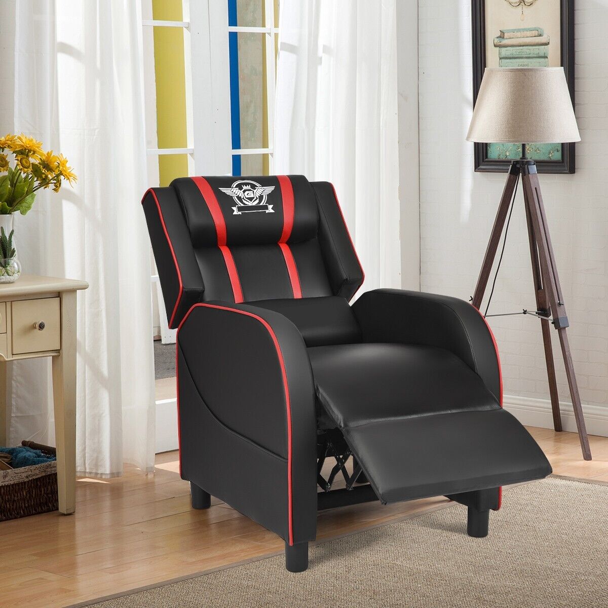Adjustable Gaming Chair with Footrest Headrest and Lumbar Support - ChairwayUK