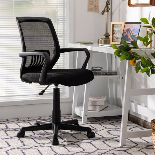 Adjustable Swivel Ergonomic Mesh Office Chair with Lumbar Support - ChairwayUKHome Office ChairHW66853Image for HW66853