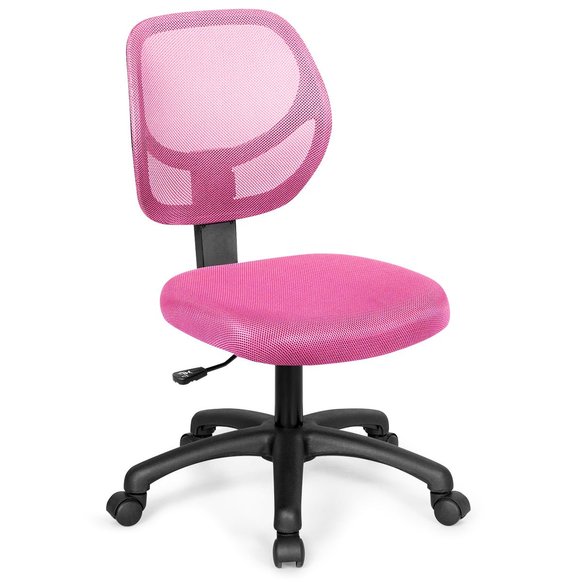 Adjustable Swivel Kids Office Chair with Lumbar Support - Pink - ChairwayUKHome Office ChairHW63008PIPink Office Chair UK