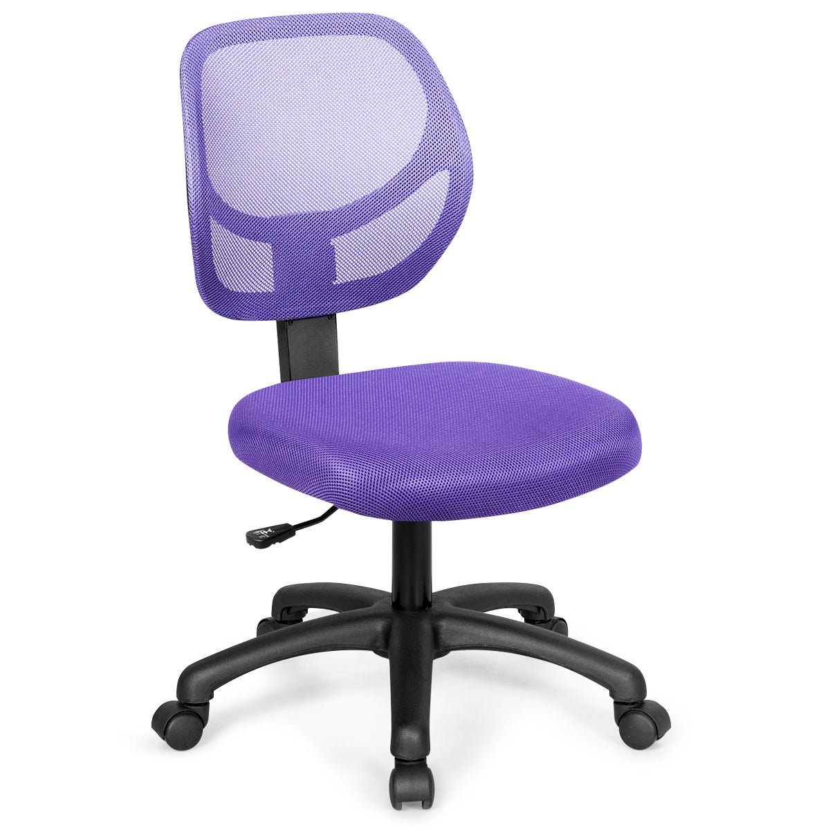 Adjustable Swivel Kids Office Chair with Lumbar Support - Purple - ChairwayUKHome Office ChairHW63008ZSAdjustable Swivel Kids Office Chair