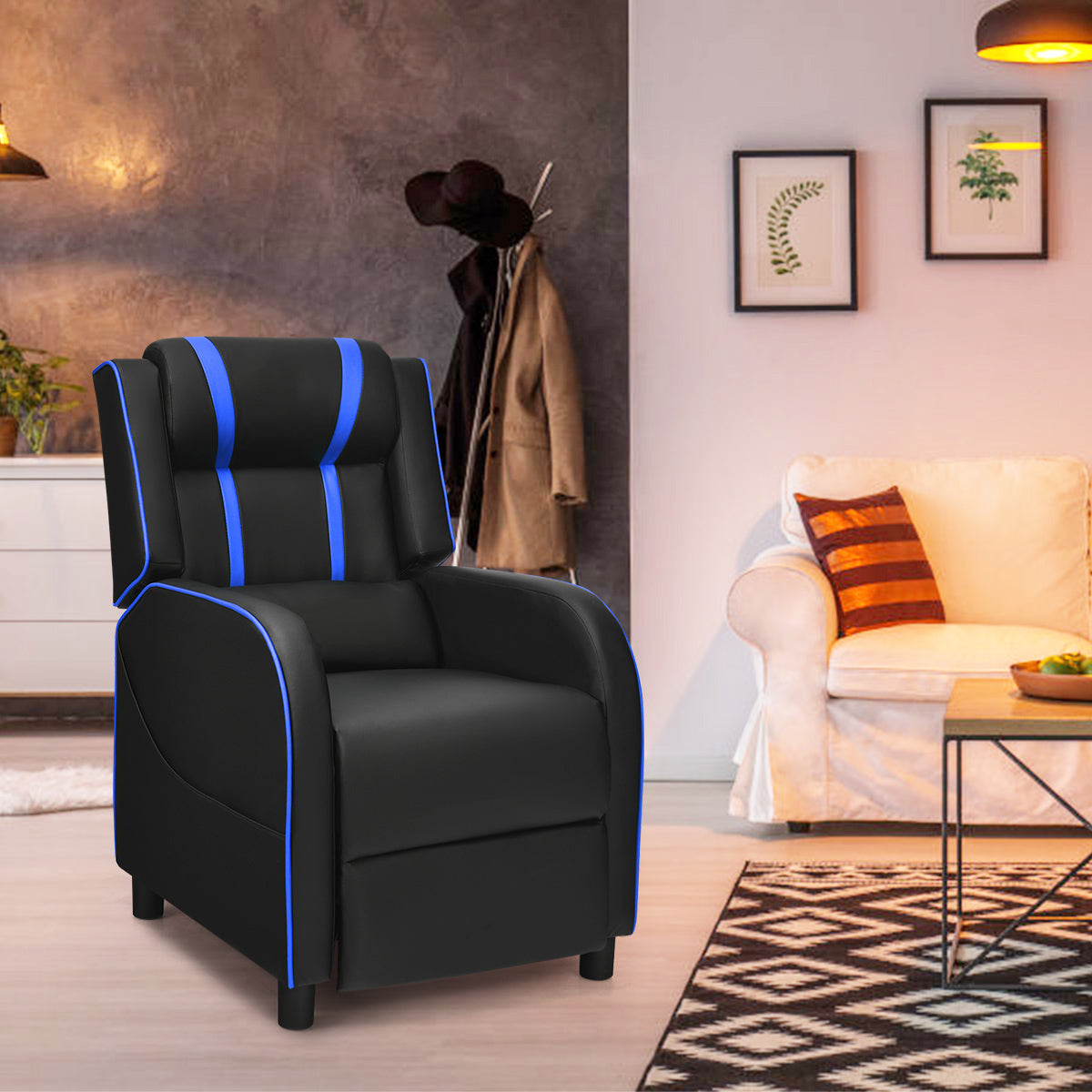 Adjustable Gaming Chair with Footrest Headrest and Lumbar Support - ChairwayUK