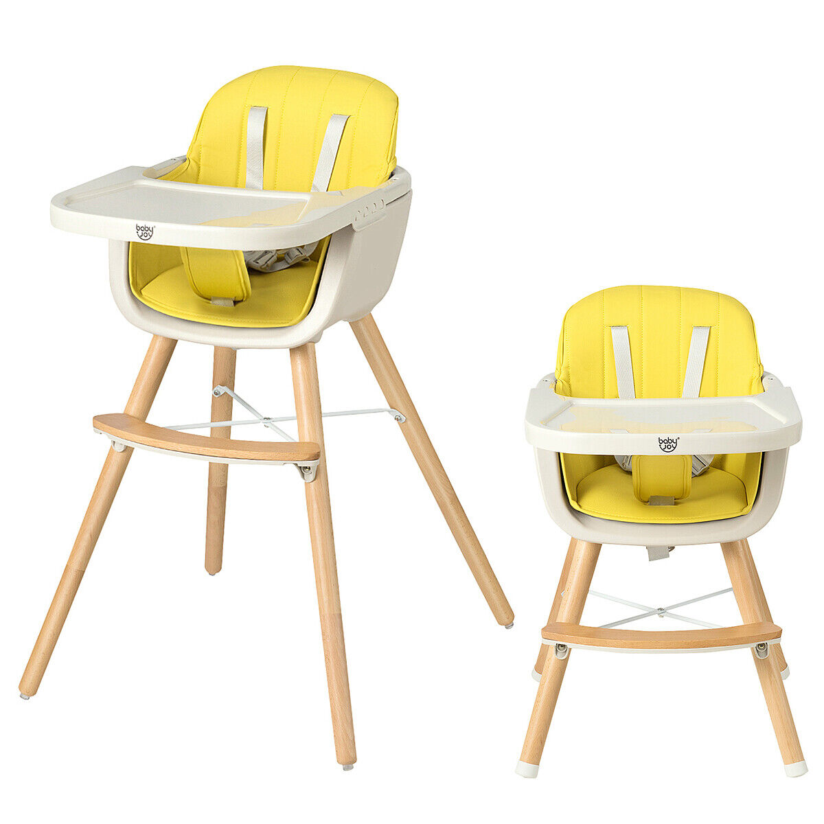 3 in 1 Baby High Chair with Adjustable Legs and Tray for Dining