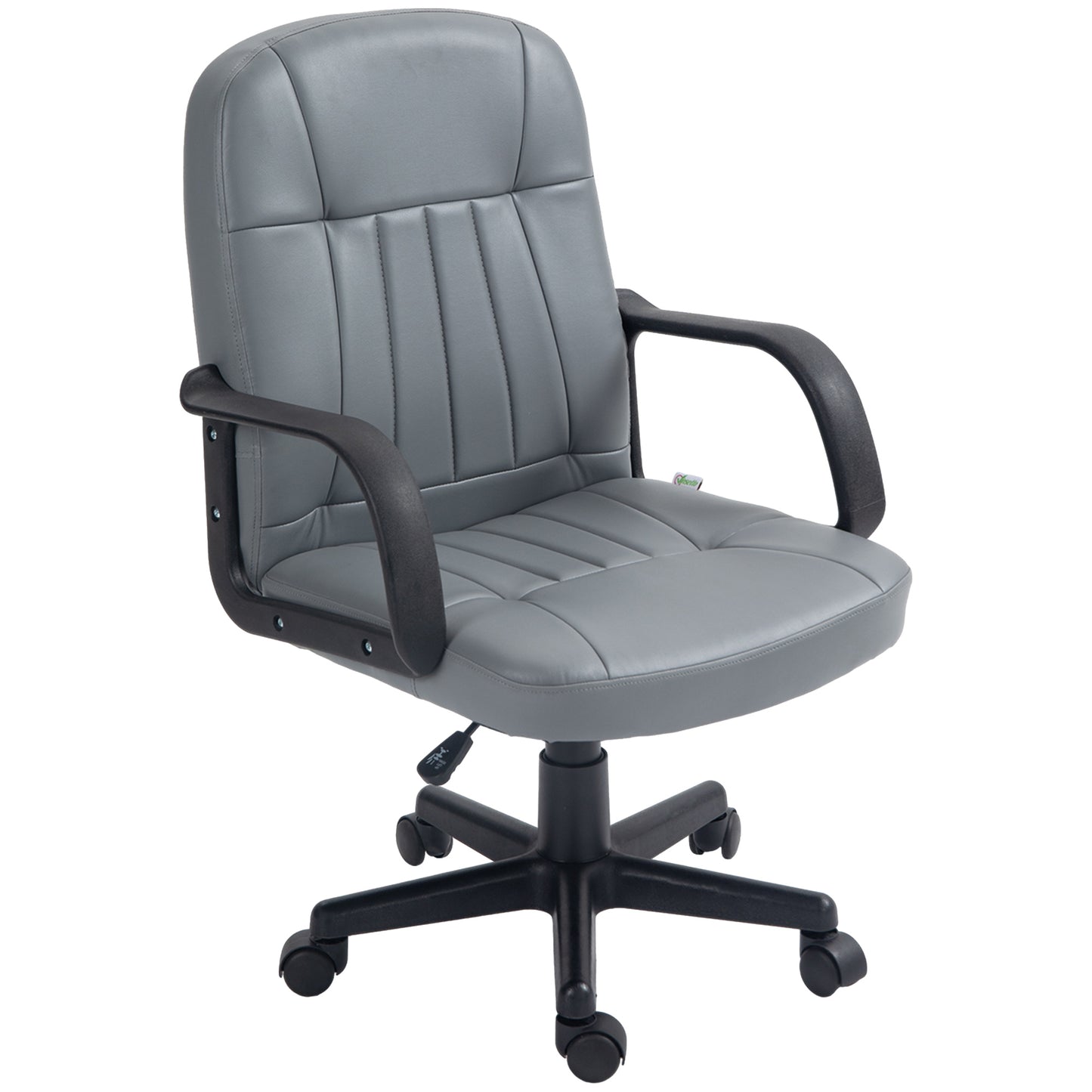 Image for Vinsetto Swivel Executive Office Chair PU Leather Computer Desk Chair Office Furniture Gaming Seater - Grey