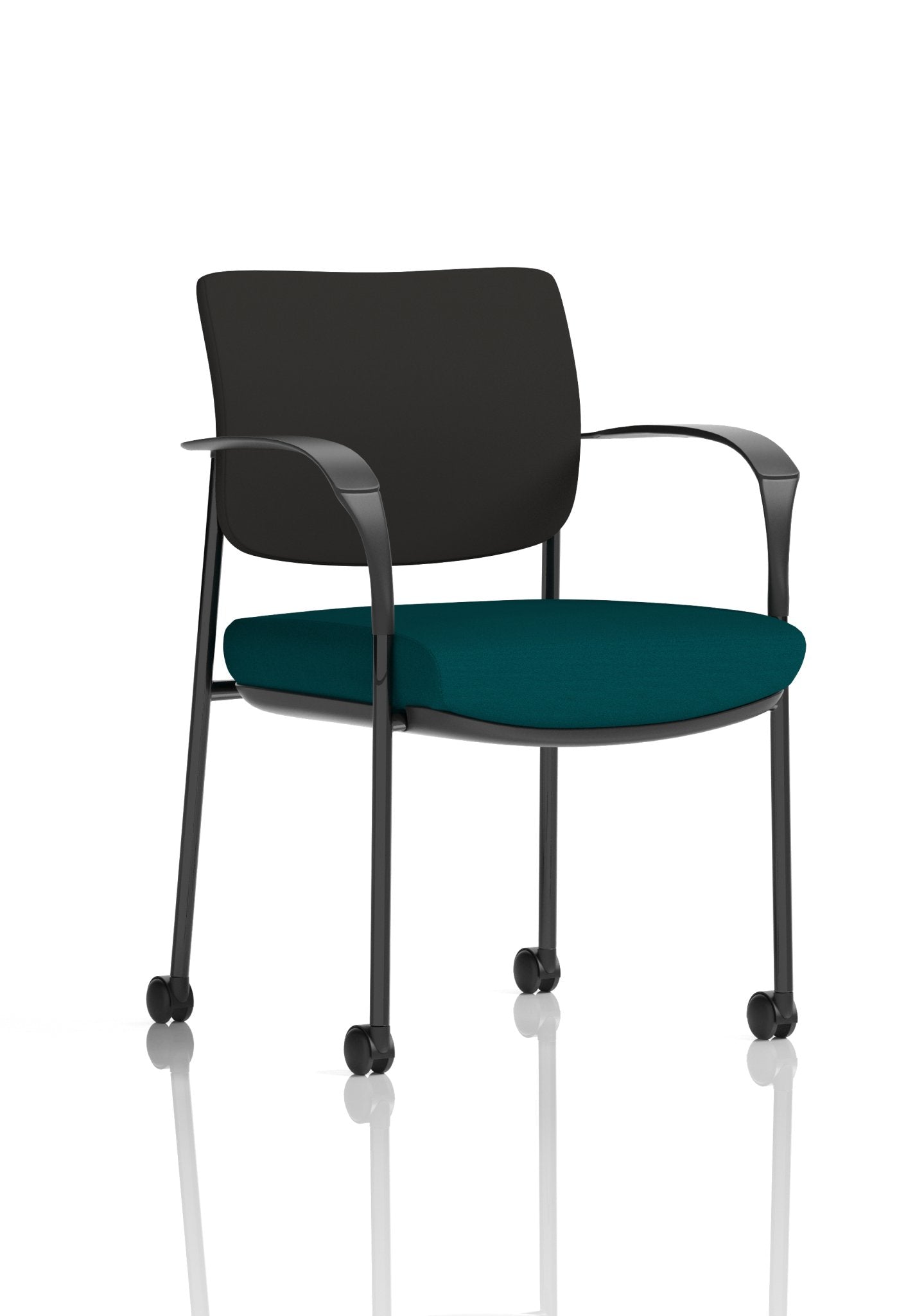 Brunswick Deluxe Medium Back Stacking Visitor Office Chair with Arms with Castors Bespoke - ChairwayUKHome Office ChairKCUP2091Image ForBrunswick Deluxe Medium Back Stacking Visitor Office Chair with Arms with Castors Bespoke