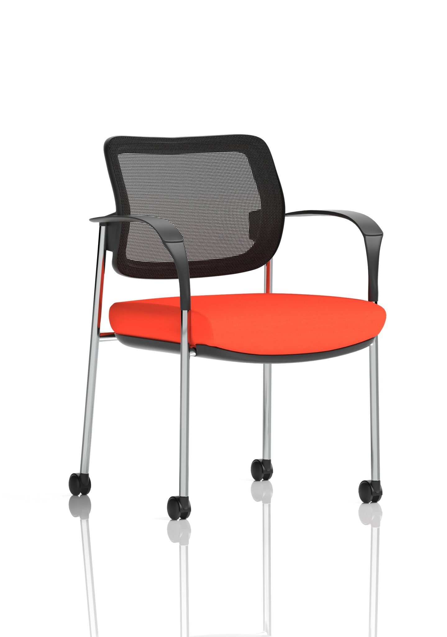 Brunswick Deluxe Medium Back Stacking Visitor Office Chair with Arms with Castors Bespoke - ChairwayUKHome Office ChairKCUP2135Image ForBrunswick Deluxe Medium Back Stacking Visitor Office Chair with Arms with Castors Bespoke