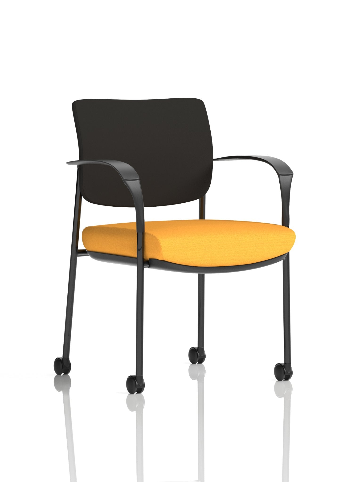 Brunswick Deluxe Medium Back Stacking Visitor Office Chair with Arms with Castors Bespoke - ChairwayUKHome Office ChairKCUP2093Image ForBrunswick Deluxe Medium Back Stacking Visitor Office Chair with Arms with Castors Bespoke