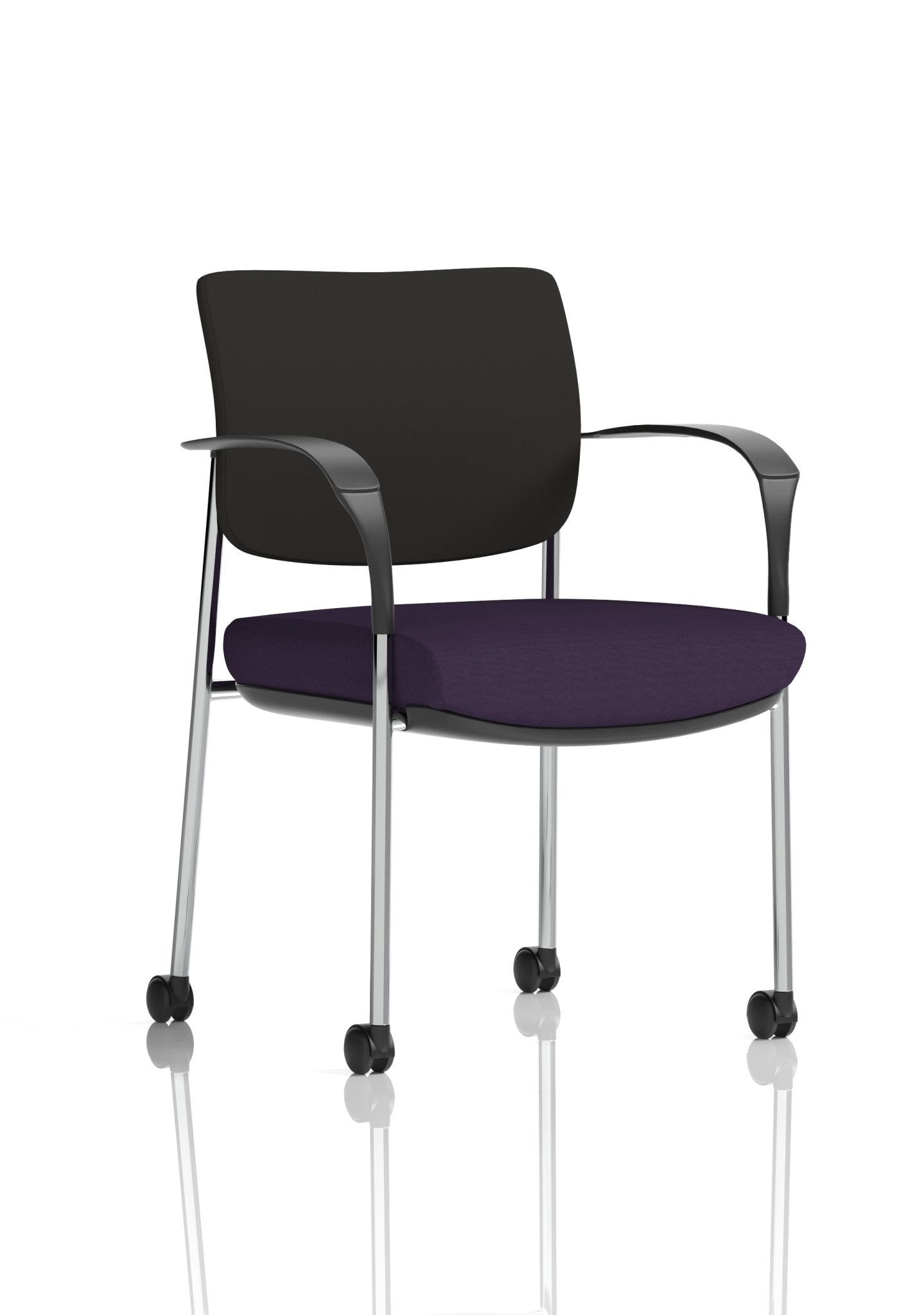 Brunswick Deluxe Medium Back Stacking Visitor Office Chair with Arms with Castors Bespoke - ChairwayUKHome Office ChairKCUP2104Image ForBrunswick Deluxe Medium Back Stacking Visitor Office Chair with Arms with Castors Bespoke