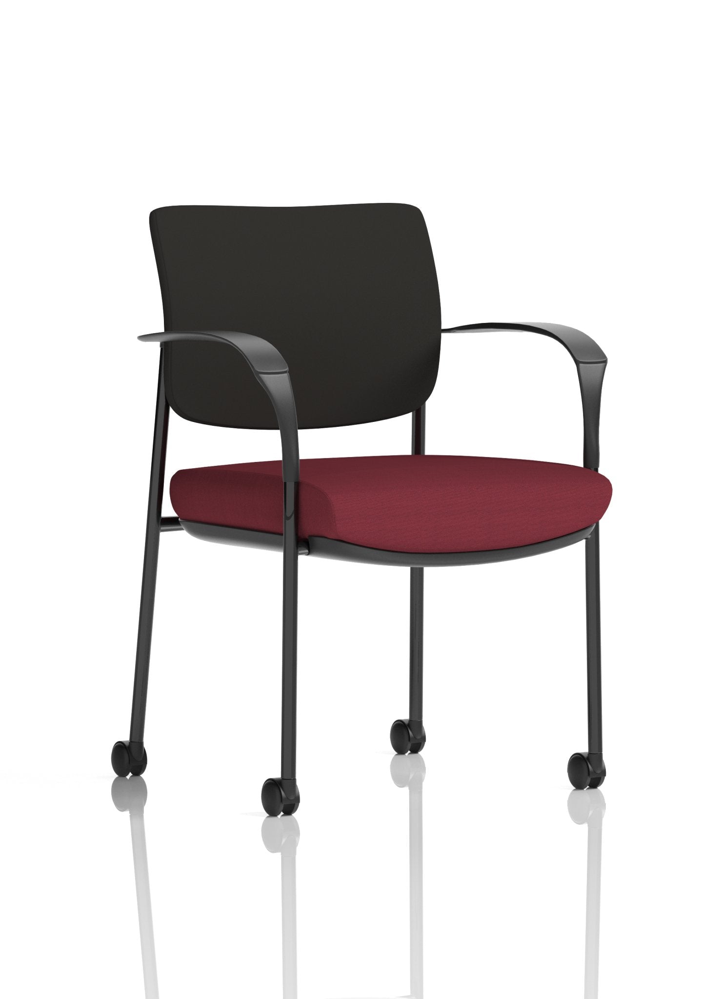 Brunswick Deluxe Medium Back Stacking Visitor Office Chair with Arms with Castors Bespoke - ChairwayUKHome Office ChairKCUP2090Image ForBrunswick Deluxe Medium Back Stacking Visitor Office Chair with Arms with Castors Bespoke