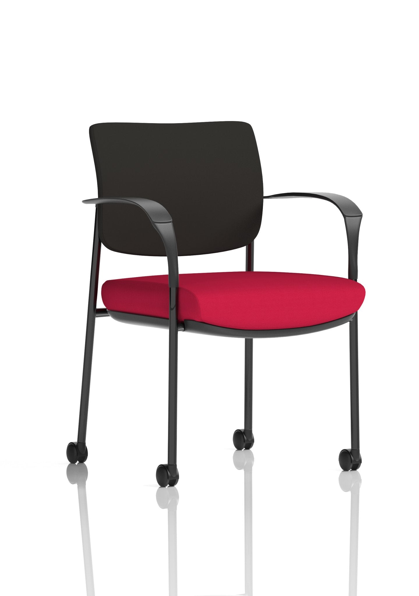 Brunswick Deluxe Medium Back Stacking Visitor Office Chair with Arms with Castors Bespoke - ChairwayUKHome Office ChairKCUP2089Image ForBrunswick Deluxe Medium Back Stacking Visitor Office Chair with Arms with Castors Bespoke