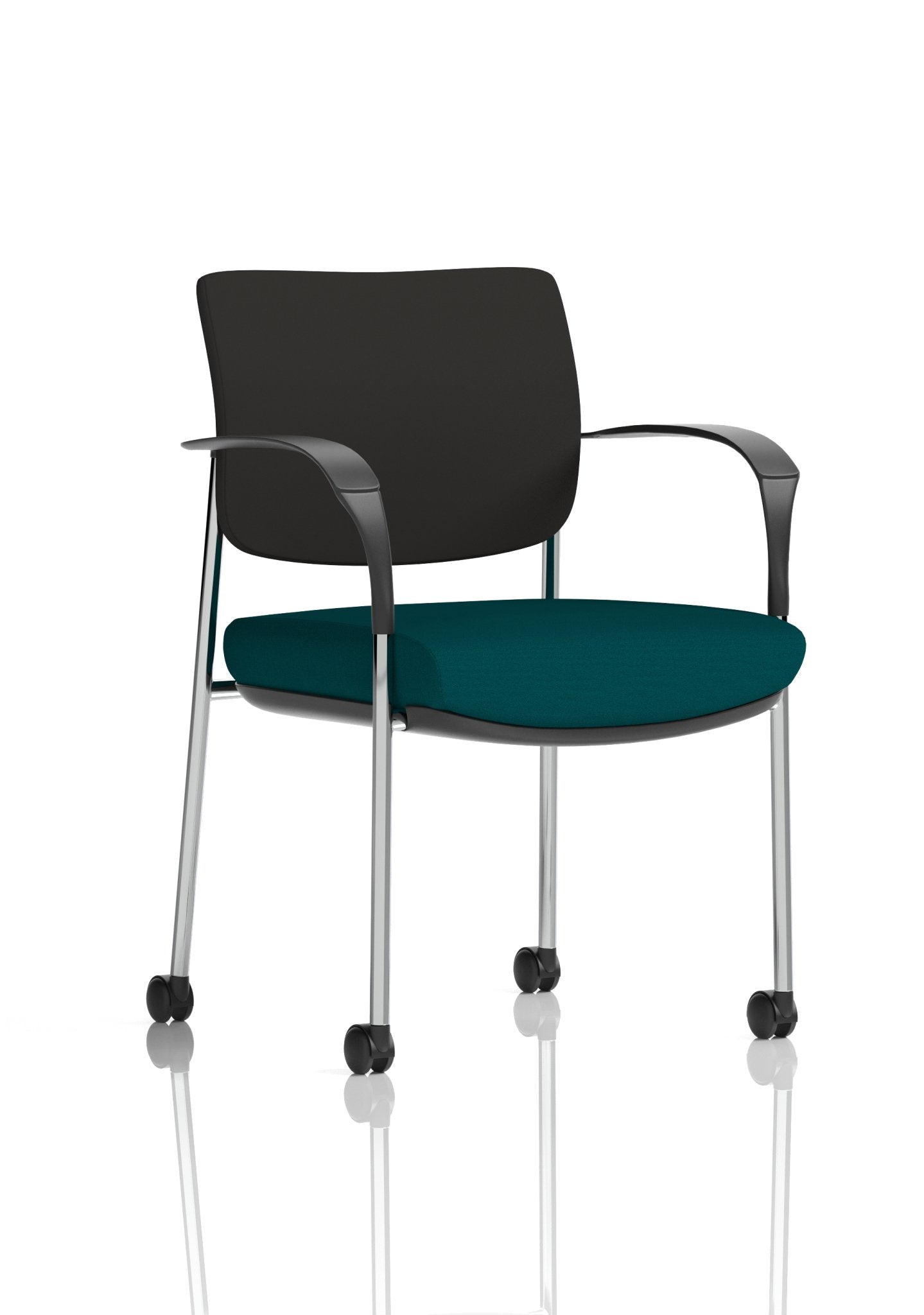 Brunswick Deluxe Medium Back Stacking Visitor Office Chair with Arms with Castors Bespoke - ChairwayUKHome Office ChairKCUP2099Image ForBrunswick Deluxe Medium Back Stacking Visitor Office Chair with Arms with Castors Bespoke