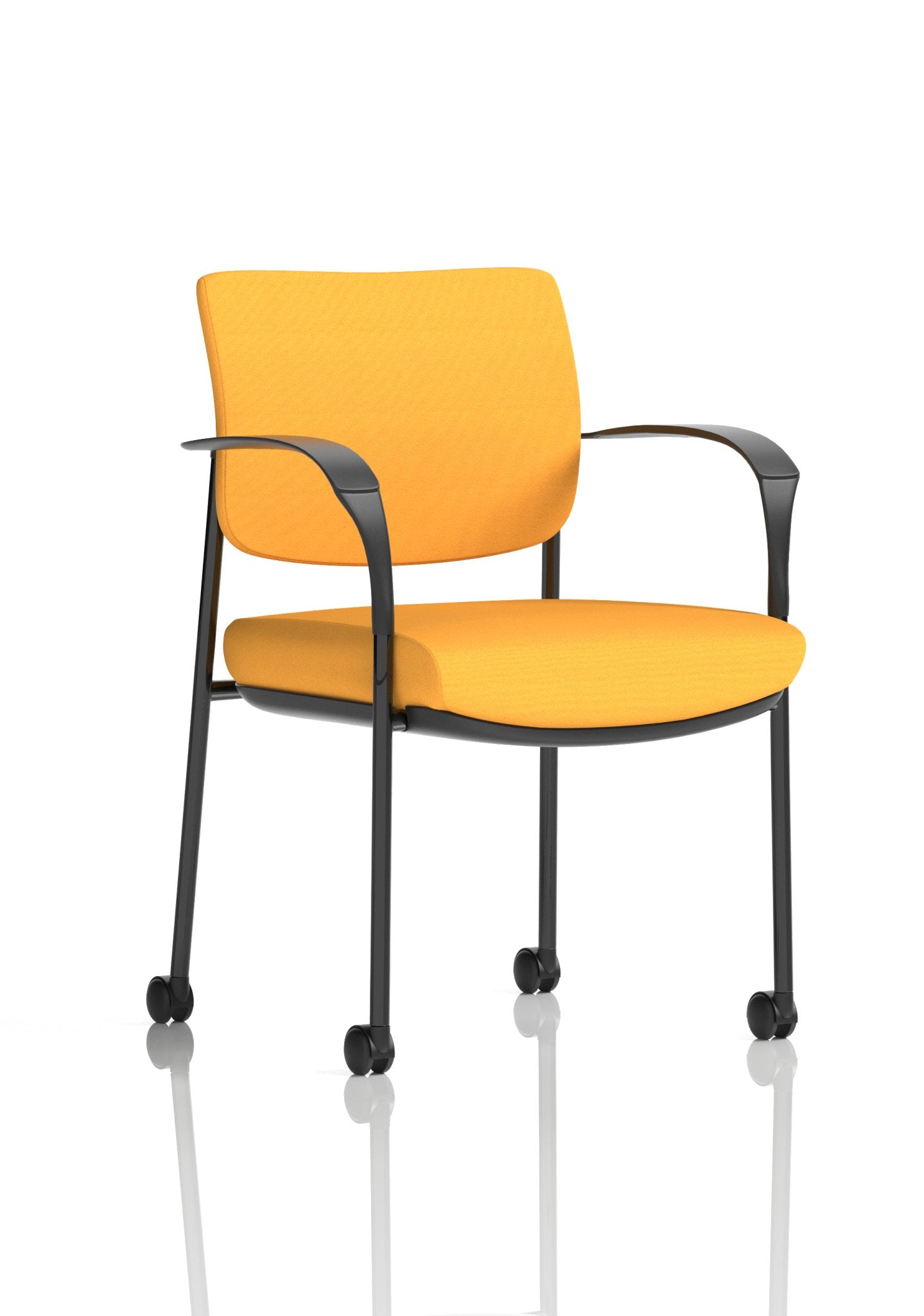 Brunswick Deluxe Medium Back Stacking Visitor Office Chair with Arms with Castors Bespoke - ChairwayUKHome Office ChairKCUP2109Image ForBrunswick Deluxe Medium Back Stacking Visitor Office Chair with Arms with Castors Bespoke