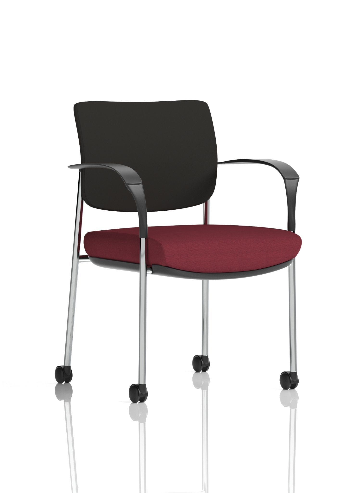 Brunswick Deluxe Medium Back Stacking Visitor Office Chair with Arms with Castors Bespoke - ChairwayUKHome Office ChairKCUP2098Image ForBrunswick Deluxe Medium Back Stacking Visitor Office Chair with Arms with Castors Bespoke