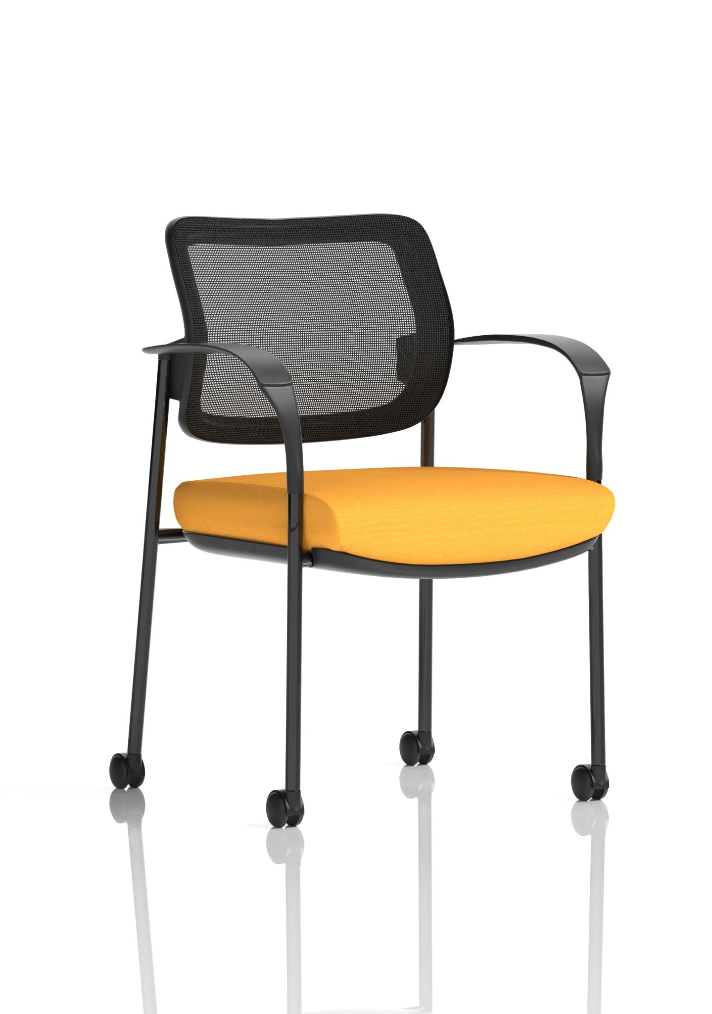 Brunswick Deluxe Medium Back Stacking Visitor Office Chair with Arms with Castors Bespoke - ChairwayUKHome Office ChairKCUP2125Image ForBrunswick Deluxe Medium Back Stacking Visitor Office Chair with Arms with Castors Bespoke