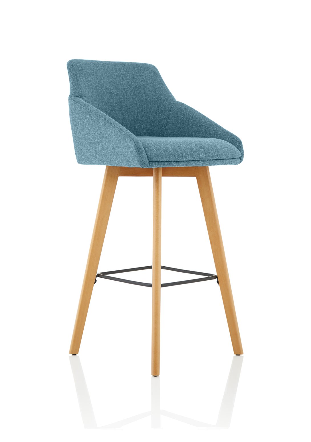 Carmen Grey Fabric Wooden Leg High Stool Chair - ChairwayUKVisitorKCUP1949Image ForCarmen Grey Fabric Wooden Leg High Stool Chair