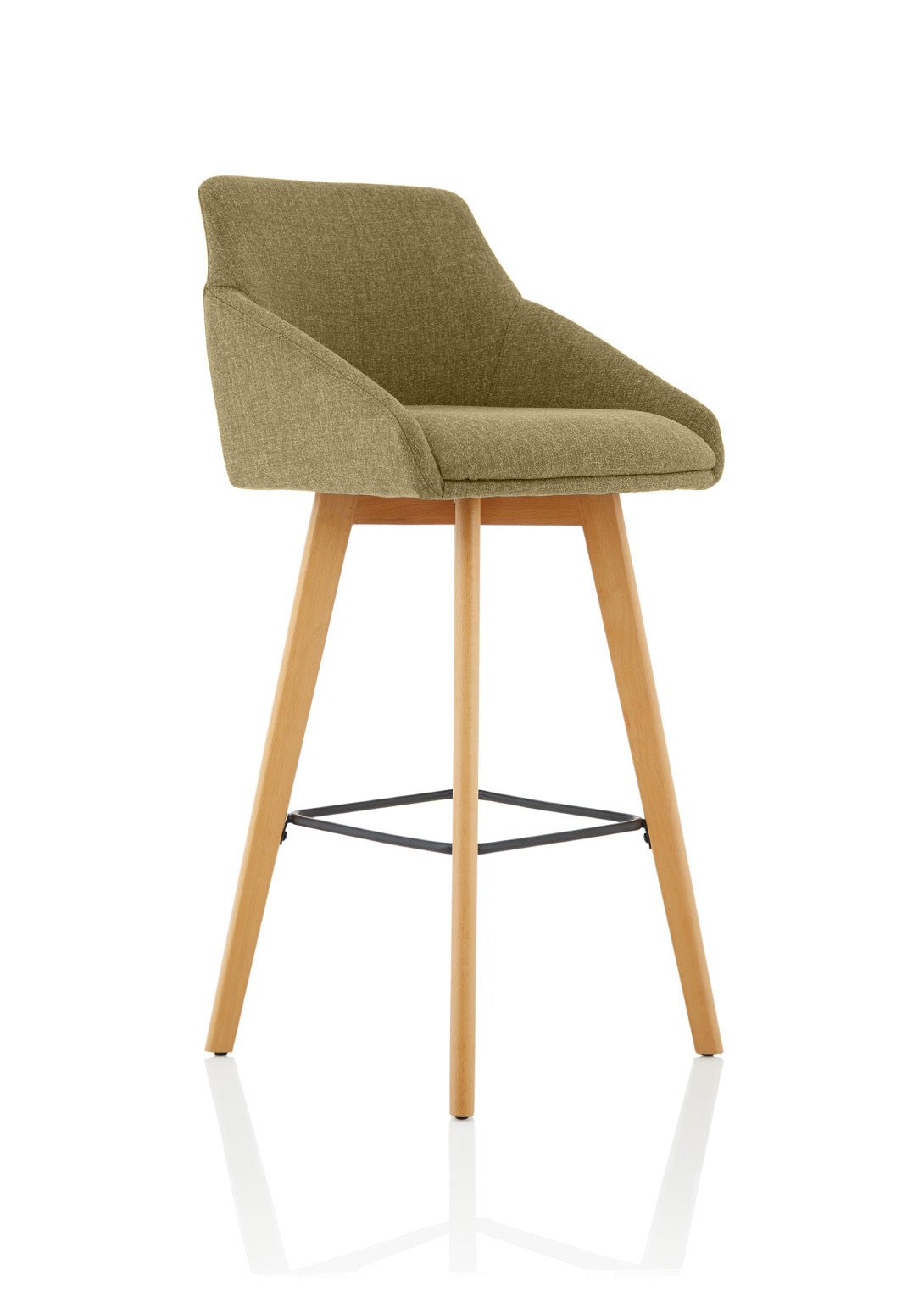 Carmen Grey Fabric Wooden Leg High Stool Chair - ChairwayUKVisitorKCUP1951Image ForCarmen Grey Fabric Wooden Leg High Stool Chair