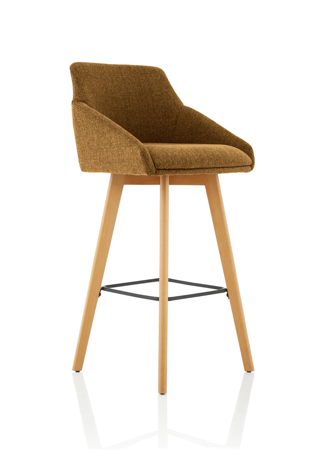 Carmen Grey Fabric Wooden Leg High Stool Chair - ChairwayUKVisitorKCUP1948Image ForCarmen Grey Fabric Wooden Leg High Stool Chair