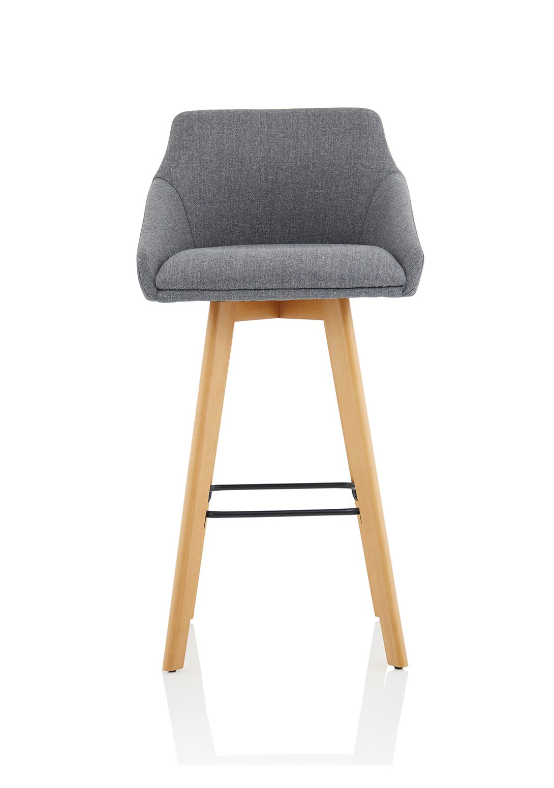 Carmen Grey Fabric Wooden Leg High Stool Chair - ChairwayUKVisitorBR000225Image ForCarmen Grey Fabric Wooden Leg High Stool Chair