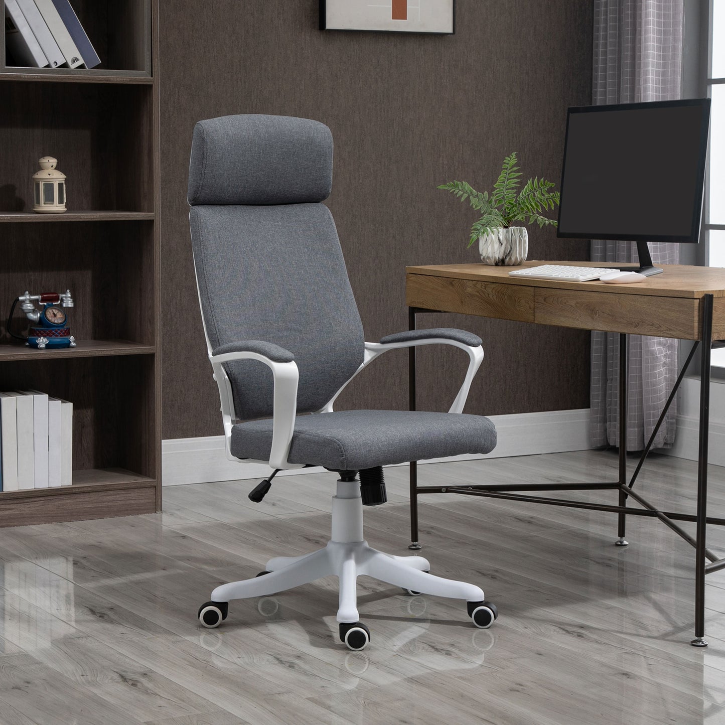 Image for Vinsetto Office Chair High Back 360° Swivel Task Chair Ergonomic Desk Chair with Lumbar Back Support, Adjustable Height