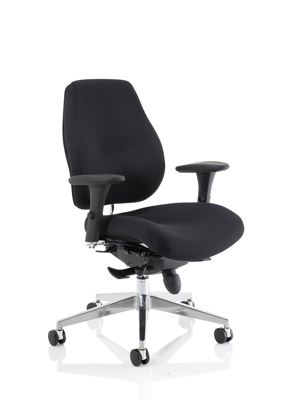 Chiro Plus High Back Ergonomic Posture Chair Black with Arms - ChairwayUKHome Office ChairPO000001Image ForChiro Plus High Back Ergonomic Posture Chair Black with Arms